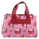 Miu Miu Hand Bag Canvas 2way Pink Gold Auth 199590M-2