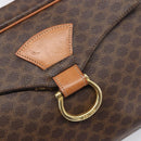 CELINE Macadam Canvas Shoulder Bag PVC Leather Brown Gold Auth 199592A-17