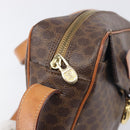 CELINE Macadam Canvas Shoulder Bag PVC Leather Brown Gold Auth 199592A-10