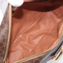 CELINE Macadam Canvas Shoulder Bag PVC Leather Brown Gold Auth 199592A-11