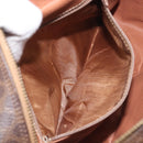 CELINE Macadam Canvas Shoulder Bag PVC Leather Brown Gold Auth 199592A-21