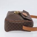 CELINE Macadam Canvas Shoulder Bag PVC Leather Brown Gold Auth 199592A-3