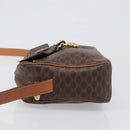 CELINE Macadam Canvas Shoulder Bag PVC Leather Brown Gold Auth 199592A-4