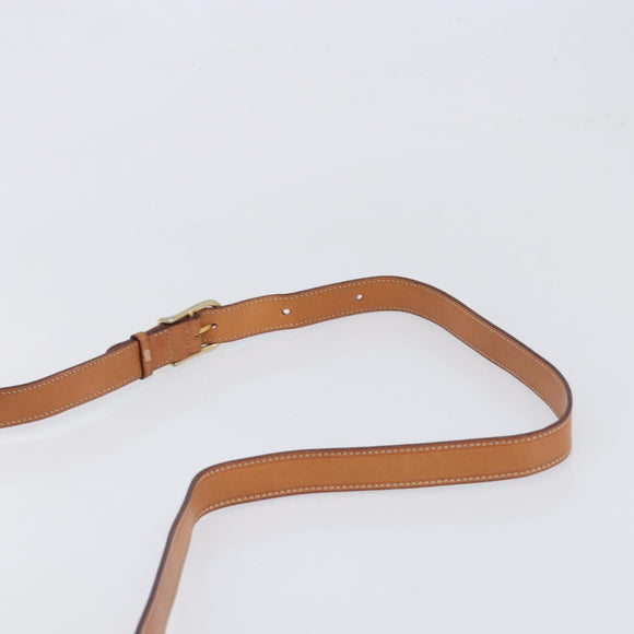 CELINE Macadam Canvas Shoulder Bag PVC Leather Brown Gold Auth 199592A