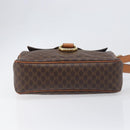 CELINE Macadam Canvas Shoulder Bag PVC Leather Brown Gold Auth 199592A-5