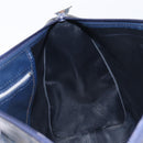 Christian Dior Trotter Canvas Hand Bag Navy Gold Auth 199593-17