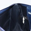 Christian Dior Trotter Canvas Hand Bag Navy Gold Auth 199593-18