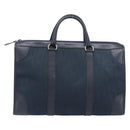Christian Dior Trotter Canvas Hand Bag Navy Gold Auth 199593-13
