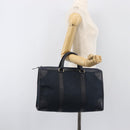 Christian Dior Trotter Canvas Hand Bag Navy Gold Auth 199593-20