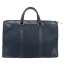 Christian Dior Trotter Canvas Hand Bag Navy Gold Auth 199593-2