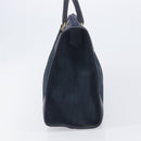 Christian Dior Trotter Canvas Hand Bag Navy Gold Auth 199593-3