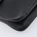 Salvatore Ferragamo Gancini Shoulder Bag Leather Black Gold Auth 199594-11
