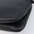 Salvatore Ferragamo Gancini Shoulder Bag Leather Black Gold Auth 199594-12
