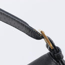 Salvatore Ferragamo Gancini Shoulder Bag Leather Black Gold Auth 199594-14