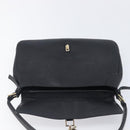Salvatore Ferragamo Gancini Shoulder Bag Leather Black Gold Auth 199594-17