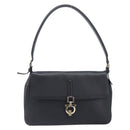 Salvatore Ferragamo Gancini Shoulder Bag Leather Black Gold Auth 199594-2