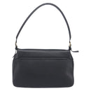 Salvatore Ferragamo Gancini Shoulder Bag Leather Black Gold Auth 199594-3