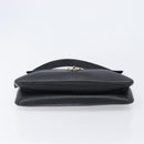 Salvatore Ferragamo Gancini Shoulder Bag Leather Black Gold Auth 199594-9