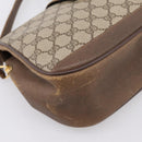 GUCCI GG Supreme Web Sherry Line Bag PVC Beige Gold 116 02 076 Auth 199596-8