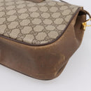 GUCCI GG Supreme Web Sherry Line Bag PVC Beige Gold 116 02 076 Auth 199596-16