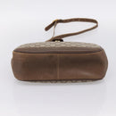 GUCCI GG Supreme Web Sherry Line Bag PVC Beige Gold 116 02 076 Auth 199596-5
