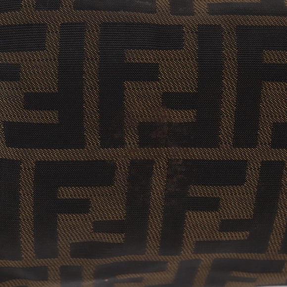 FENDI Zucca Canvas Tote Bag Brown Black Auth 199597