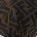 FENDI Zucca Canvas Tote Bag Brown Black Auth 199597-11