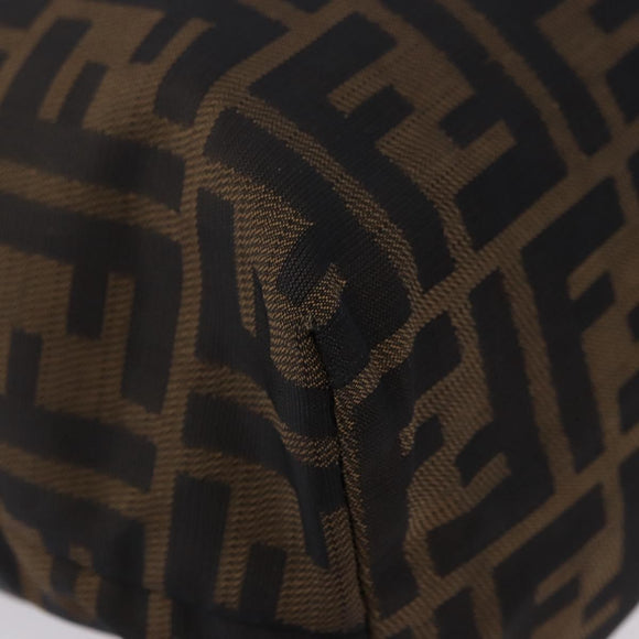 FENDI Zucca Canvas Tote Bag Brown Black Auth 199597