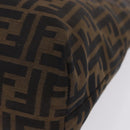 FENDI Zucca Canvas Tote Bag Brown Black Auth 199597-14
