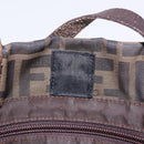 FENDI Zucca Canvas Tote Bag Brown Black Auth 199597-16