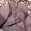 FENDI Zucca Canvas Tote Bag Brown Black Auth 199597-19