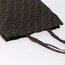 FENDI Zucca Canvas Tote Bag Brown Black Auth 199597-6