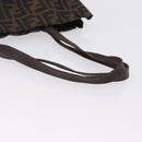 FENDI Zucca Canvas Tote Bag Brown Black Auth 199597-7