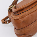 Chloe Paraty Hand Bag Leather 2way Brown Gold Auth 199599A-15
