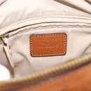Chloe Paraty Hand Bag Leather 2way Brown Gold Auth 199599A-17