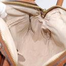 Chloe Paraty Hand Bag Leather 2way Brown Gold Auth 199599A-19