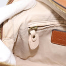Chloe Paraty Hand Bag Leather 2way Brown Gold Auth 199599A-21