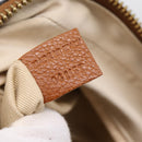 Chloe Paraty Hand Bag Leather 2way Brown Gold Auth 199599A-23