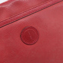 GUCCI Shoulder Bag Leather Red Gold Auth 199603-17