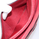 GUCCI Shoulder Bag Leather Red Gold Auth 199603-23