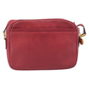 GUCCI Shoulder Bag Leather Red Gold Auth 199603-2