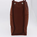 HERMES Fourre Tout GM Hand Bag Canvas Brown Silver Auth 199606A-3