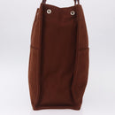 HERMES Fourre Tout GM Hand Bag Canvas Brown Silver Auth 199606A-4