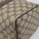 GUCCI GG Supreme Boston Bag PVC Beige Gold 002 123 6842 Auth 199609-8