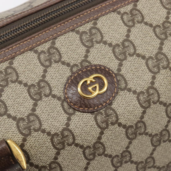 GUCCI GG Supreme Boston Bag PVC Beige Gold 002 123 6842 Auth 199609