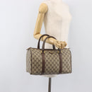 GUCCI GG Supreme Boston Bag PVC Beige Gold 002 123 6842 Auth 199609-25