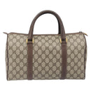GUCCI GG Supreme Boston Bag PVC Beige Gold 002 123 6842 Auth 199609-2