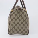 GUCCI GG Supreme Boston Bag PVC Beige Gold 002 123 6842 Auth 199609-4