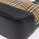 BURBERRY Nova Check Hand Bag Canvas Beige Auth 199610-14