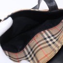 BURBERRY Nova Check Hand Bag Canvas Beige Auth 199610-22